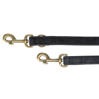 Trixie Dog Lead Pure Adjustable Leather Black